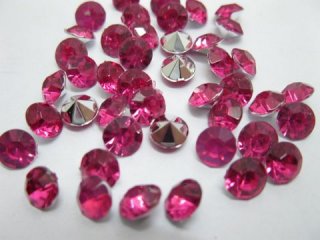 2000 Diamond Confetti 6.5mm Wedding Party Table Scatter-Fuschia