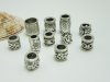 100Pcs New Alloy European Tube Beads No Thread Assorted