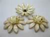 10Pcs Enamel Flower Hairclip Jewelry Finding Beads - Golden 10Pcs Enamel Flower Hairclip Jewelry Finding Beads - Golden