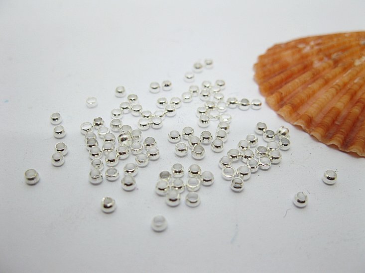 40000 Silver Plated 2.5mm Round Spacers Beads - Click Image to Close