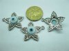 50 Metal Tribal Pendants Star Shape Jewelery Finding