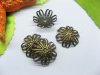 200pcs Antique Bronze Flower Bead Caps 14mm