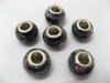 100 Black Murano Rose Flower Glass European Beads 100 Black Murano Rose Flower Glass European Beads