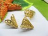 100pcs Golden Plated Hat Cone Style Filigree Bead Caps 15mm 100pcs Golden Plated Hat Cone Style Filigree Bead Caps 15mm