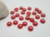 1000Pcs 10mm Red Semi-Circle Simulated Pearl Bead Flatback