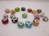 50Pcs New European Glass Beads w/Silver Core Assorted