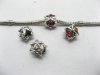 20 Nickel Plated European Thread Beads With Rhinestone 20 Nickel Plated European Thread Beads With Rhinestone