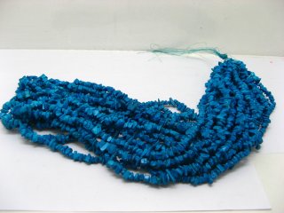 10 Strands Blue Turquoise Chip Beads for Jewellery ls-b77