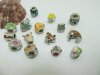 100 Alloy Charms Enamel European Thread Beads Assorted pa-m316