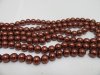 1000 Coffee 10mm Round Simulate Pearl Beads