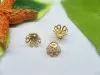 500pcs Golden Plated Basket Filigree Bead Caps 5-9mm