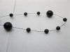 1Roll X 60Meter Black Beaded Garland for Wedding Craft Dia.10mm