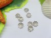 2000pcs White-K Plated Small Flower Bead Caps 6mm 2000pcs White-K Plated Small Flower Bead Caps 6mm