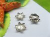 500pcs Silver Color Lotus Bead Caps 12mm