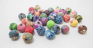 200 Fancy 12mm Polymer Clay Beads Finding Mixed