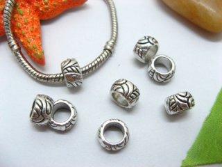 20pcs Tibetan Silver Barrel Beads European Design Yw-pa-mb19