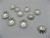 1000 Silver Plated Filigree Flower Bead Caps 15mm ac-bc66