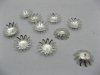 1000 Silver Plated Filigree Flower Bead Caps 15mm ac-bc66 1000 Silver Plated Filigree Flower Bead Caps 15mm ac-bc66