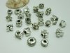 100Pcs New Alloy European Beads No Thread Assorted