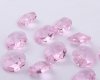 100 Pink Faceted Double-Hole Suncatcher Beads 14mm