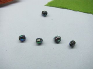 22000Pcs Shiny Colorful Faceted Round Beads 4mm Finding