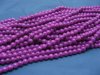 10 Strands Magenta Round Glass Beads 8mm dia be-g576