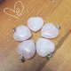 50 Rose Quartz Love Heart Pendants Charms 20mm