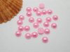 5000Pcs 6mm Light Pink Semi-Circle Simulated Pearl Bead Flatback