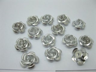 475Pcs Sliver Flower Beads Findings 15mm