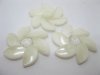 20Pcs Pearl White Flower Hairclip Jewelry Finding Beads 6cm