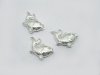 10 Shiny silver Goldfish Pendants Charms finding