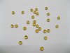 100 Golden Rondelle Flower Rhinestone Spacers Beads