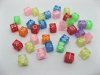 2200 Alphabet Letter Cube Beads Mixed Color