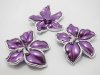 30Pcs Purple Flower Hairclip Jewelry Finding Beads 5.5x5cm 30Pcs Purple Flower Hairclip Jewelry Finding Beads 5.5x5cm