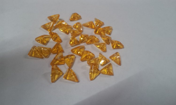 3600 Orange Triangular crystal Acrylic craft beads - Click Image to Close