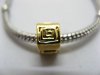 50X 18K Gold Plated European Cubic Thread Beads ac-sp383