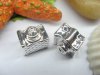 20 Silver Camera Thread European Beads pa-m256