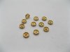 100 8mm Golden Rhinestone Rondelle Spacers Beads