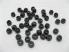 2100 Plastic Black Barrel Pony Beads 6x8mm