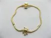 1X 18K Gold European Bracelets Charms Bead Length 19cm Wholes