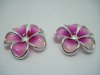 40Pcs Fuschia Frangipani Hairclip Jewelry Finding Beads 48mm