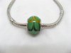 100 Light Green Murano Round Glass European Beads be-g343 100 Light Green Murano Round Glass European Beads be-g343