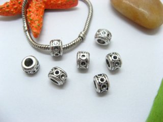 20pcs Tibetan Silver Barrel Beads European Design Yw-pa-mb6