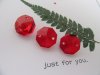 100 Red Crystal Faceted Double-Hole Suncatcher Beads 14mm 100 Red Crystal Faceted Double-Hole Suncatcher Beads 14mm