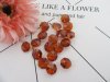 100 Coffee Crystal Faceted Double-Hole Suncatcher Beads 14mm