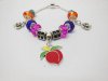1X Beautiful European Bracelet Beaded with Flower & Fruit 23cm 1X Beautiful European Bracelet Beaded with Flower & Fruit 23cm