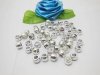 2100pcs Silver Plated Pony Beads Jewelry Finding 9x6mm