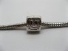 20 Alloy "L" Letter Thread European Beads pa-m40