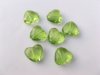 610 14mm Green Faceted Heart Acrylic Beads