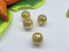 100pcs Gold Plated Filigree Spacer Beads 8mm